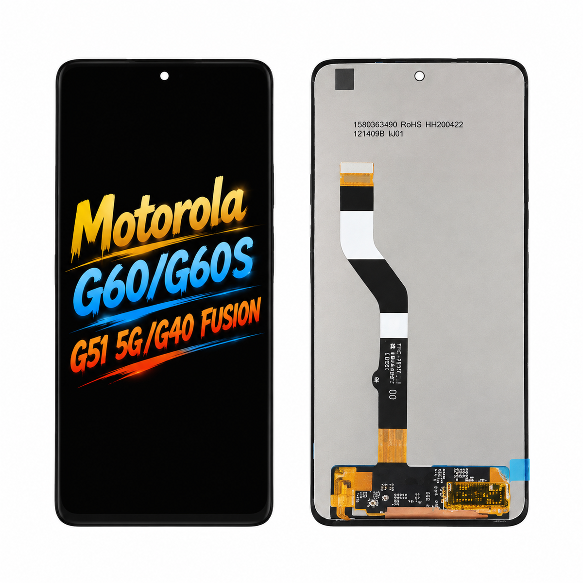 Replacement Phone Screen Assembly for Motorola G60/G60S/G51 5G/G40 Fusion — Incell, Clear Viewing & Smooth Navigation