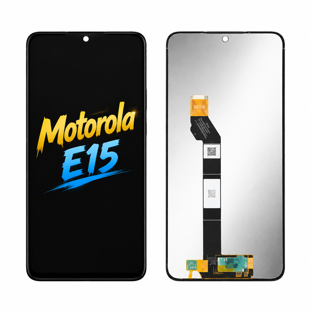 Motorola E15 Incell Replacement Phone Screen Assembly — Frame Not Included, Natural Color & Smooth Touch