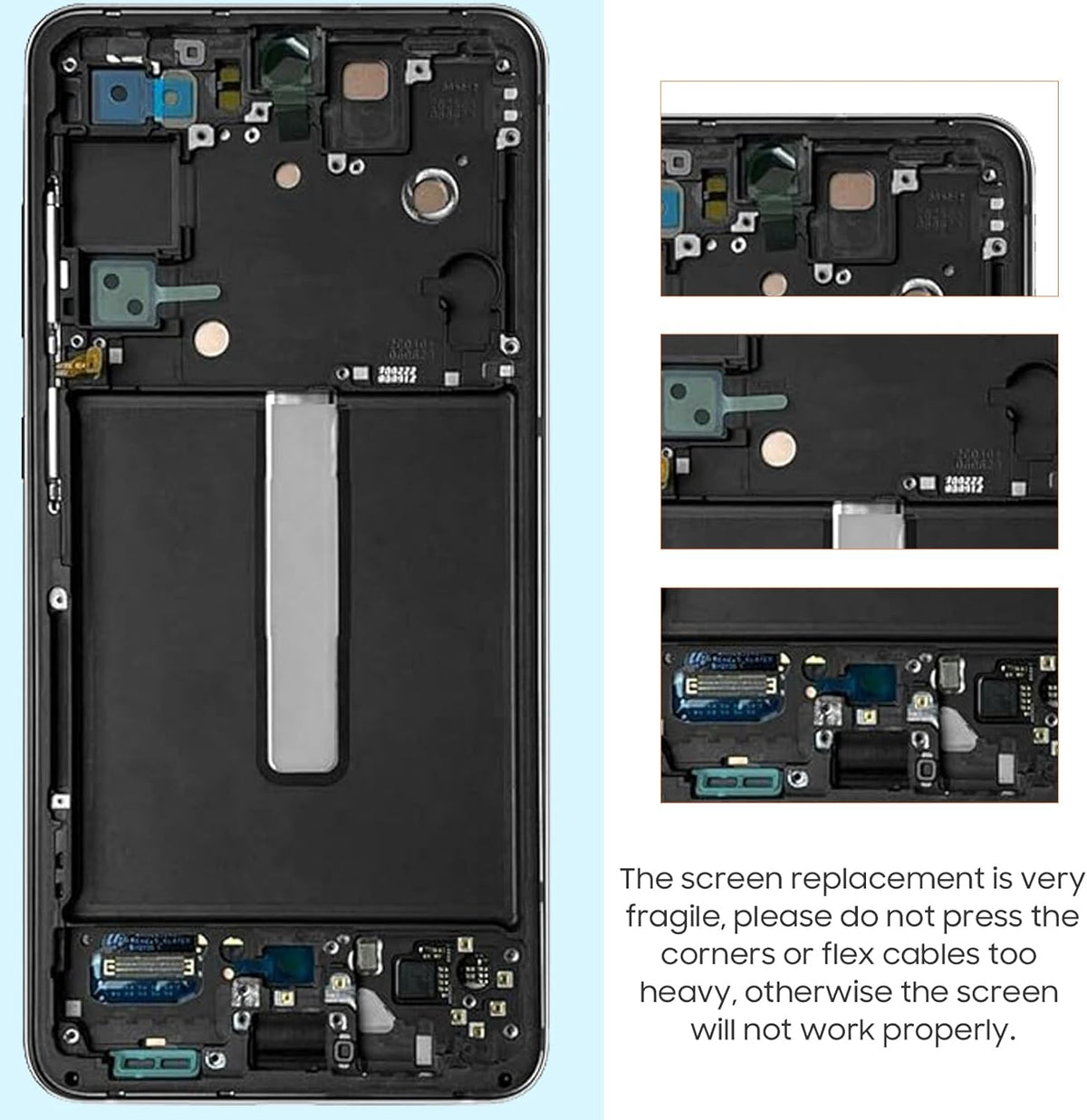 Samsung Galaxy S21 FE OLED Screen Replacement — Soft Flexible Display Assembly (G990)