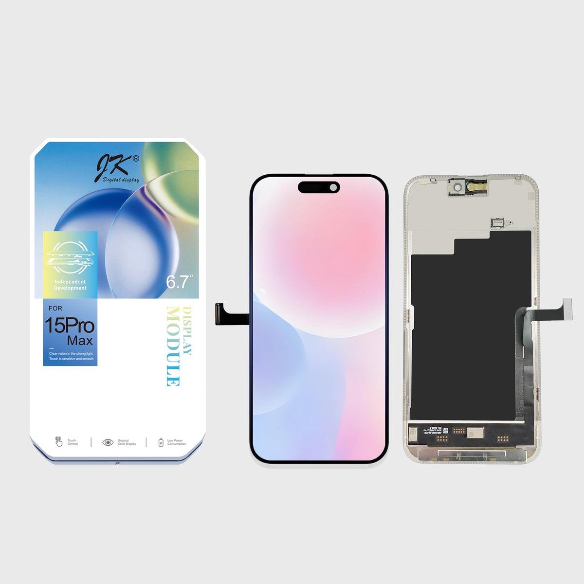 JK Soft OLED Screen Replacement for iPhone 15 Pro Max (Movable IC)