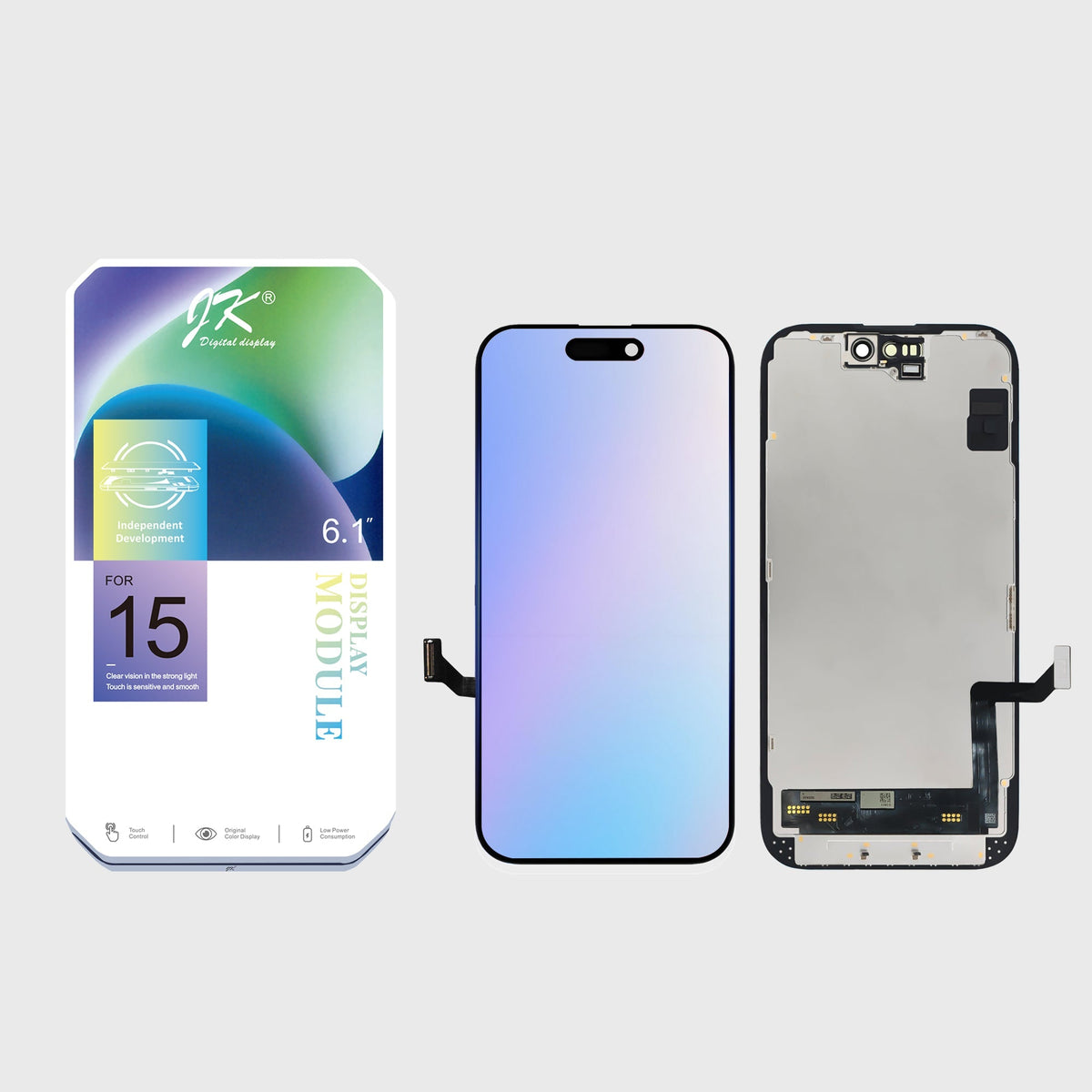 JK Soft OLED Screen Replacement for iPhone 15 (Movable IC)