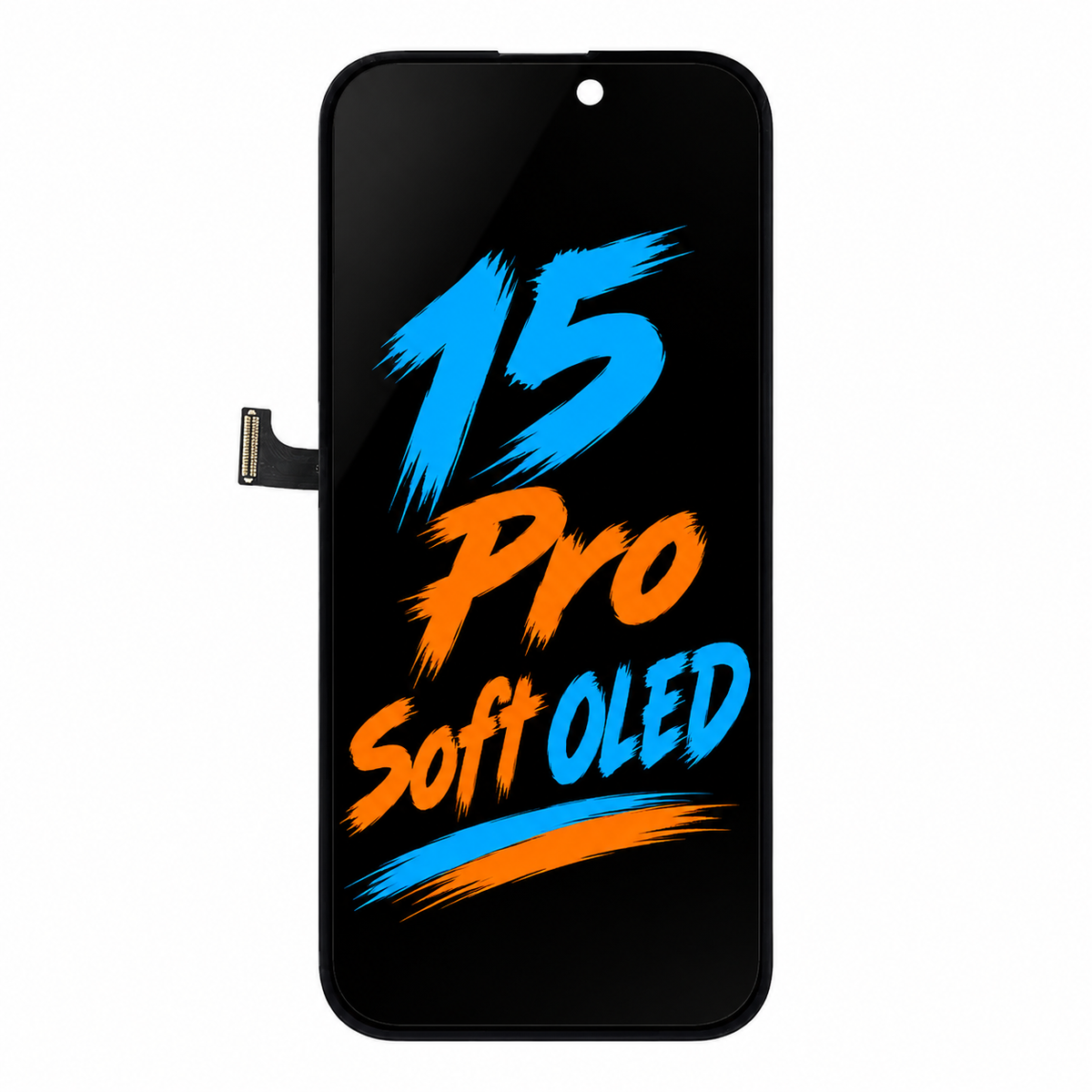 DD Soft OLED Screen Replacement for iPhone 15 Pro — Movable IC Display Assembly, High Brightness & Smooth Touch (6.1")