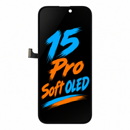 DD Soft OLED Screen Replacement for iPhone 15 Pro — Movable IC Display Assembly, High Brightness & Smooth Touch (6.1")