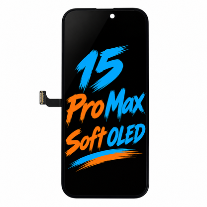 DD Soft OLED Screen Replacement for iPhone 15 Pro Max — Movable IC Display Assembly, High Brightness & Smooth Touch (6.7")