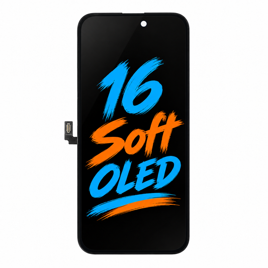 DD Soft OLED Screen Replacement for iPhone 16 — Movable IC Display Assembly, High Brightness & Smooth Touch (6.1")