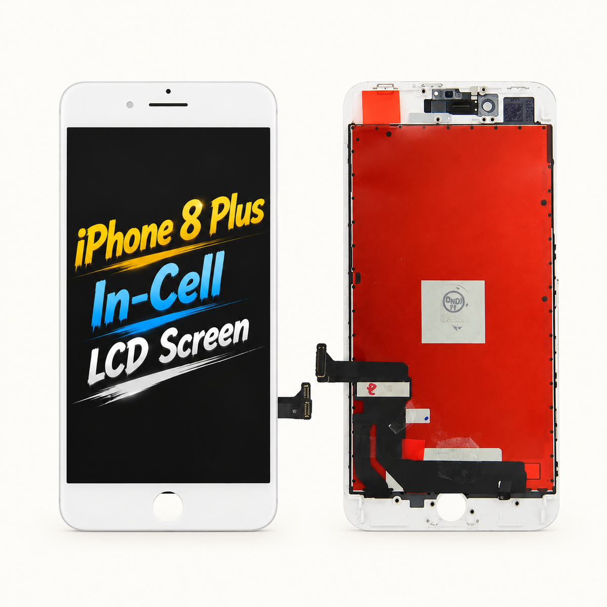 For iPhone 8 Plus White LCD Screen Replacement (In-Cell)