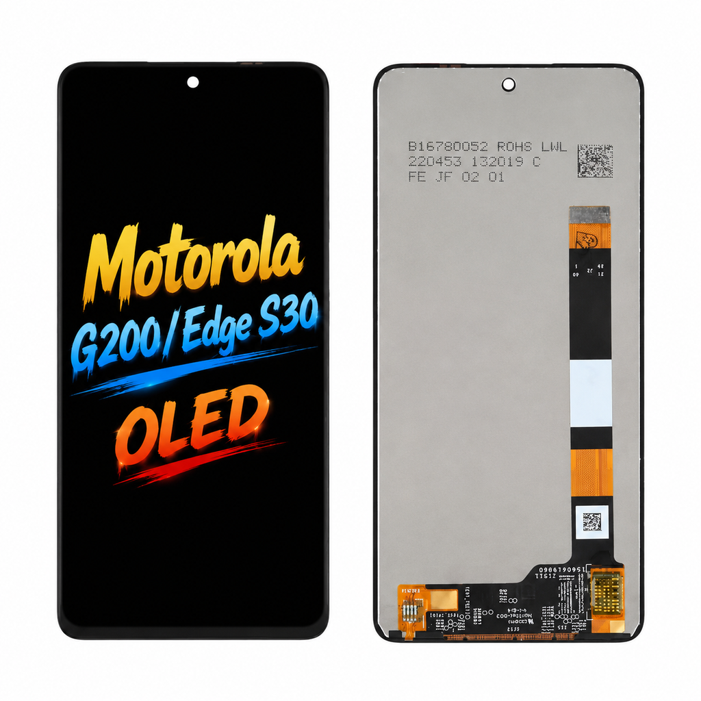 Motorola G200/Edge S30 Original Quality Replacement Phone Screen Assembly — Without Frame, Clear Viewing