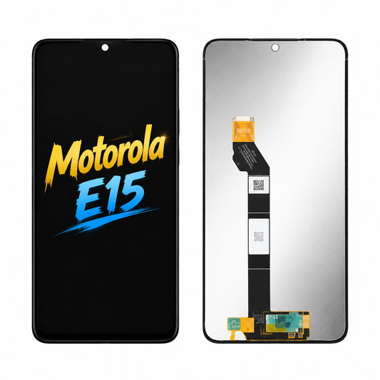 Motorola E15 Incell Replacement Phone Screen Assembly — Frame Not Included, Natural Color & Smooth Touch