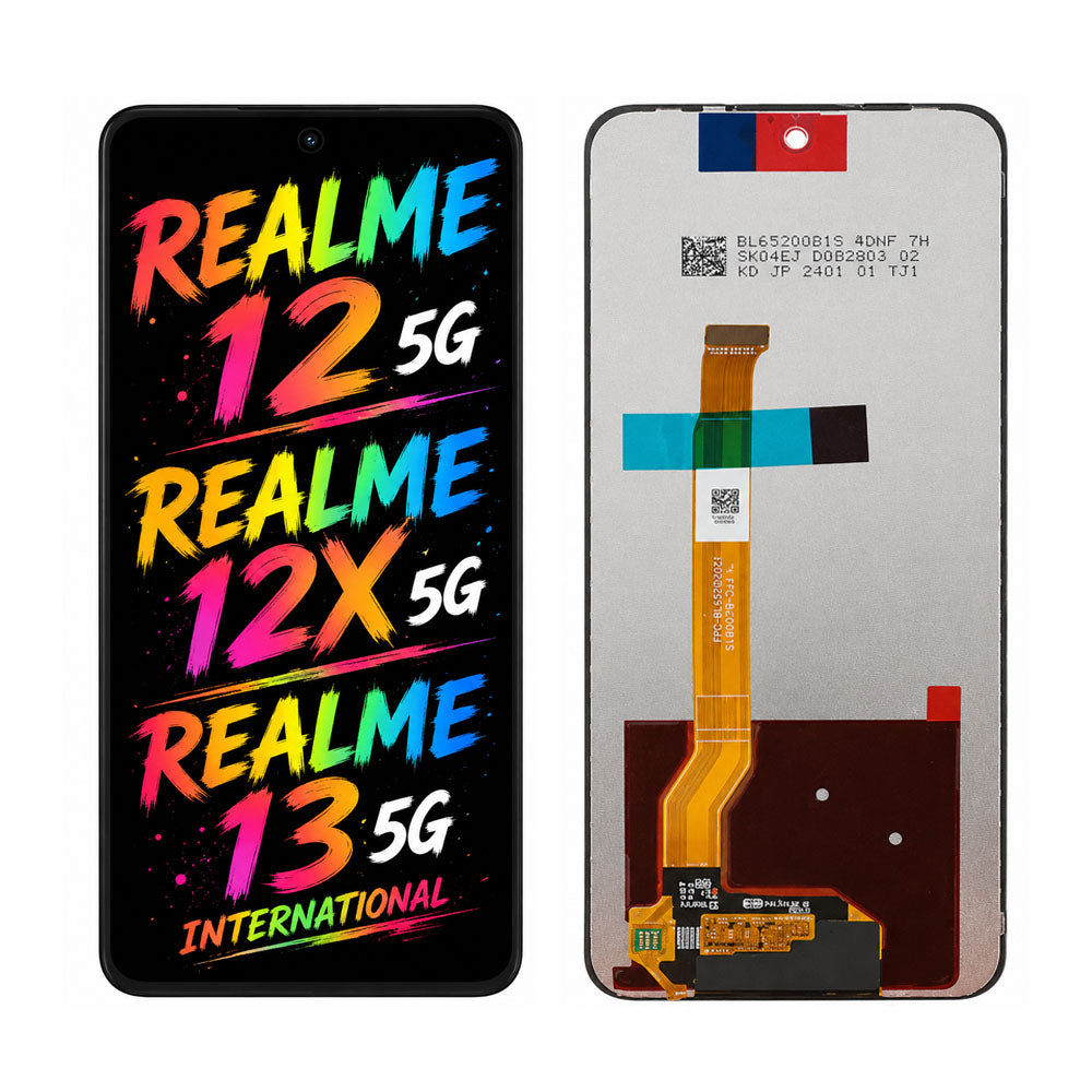 Compatible for Realme 12 5G / Realme 12X 5G / Realme 13 5G Screen Assembly Replacement — High Brightness & Vivid Color Display