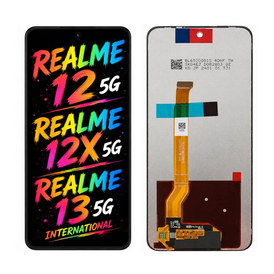 Compatible for Realme 12 5G / Realme 12X 5G / Realme 13 5G Screen Assembly Replacement — High Brightness & Vivid Color Display