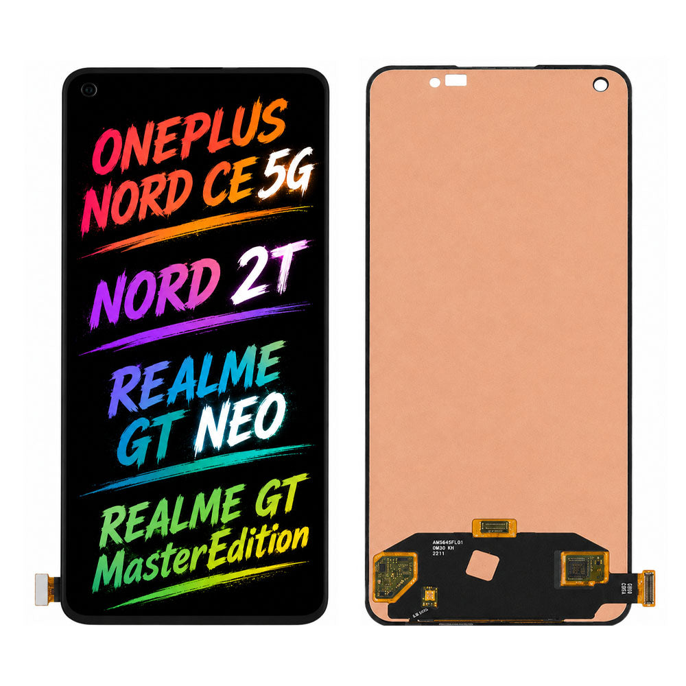 Compatible for OnePlus Nord CE 5G / Nord 2T / Realme GT Neo / Realme GT MasterEdition Screen Assembly Replacement — High Brightness & Vivid Color Display