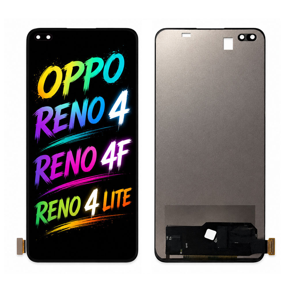 Compatible for OPPO Reno4 / Reno4 F / Reno4 Lite Screen Assembly Replacement — High Brightness Display with Vivid Color Performance