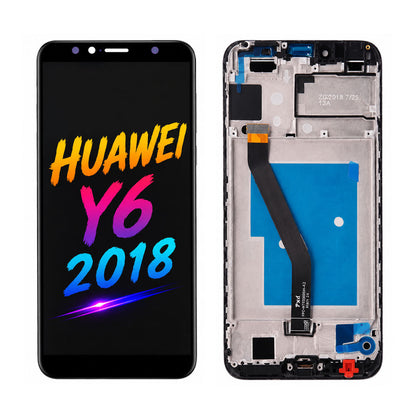 Huawei Y6 2018 LCD Screen Assembly — Original Pressed Replacement with Natural Colors & High Brightness Display