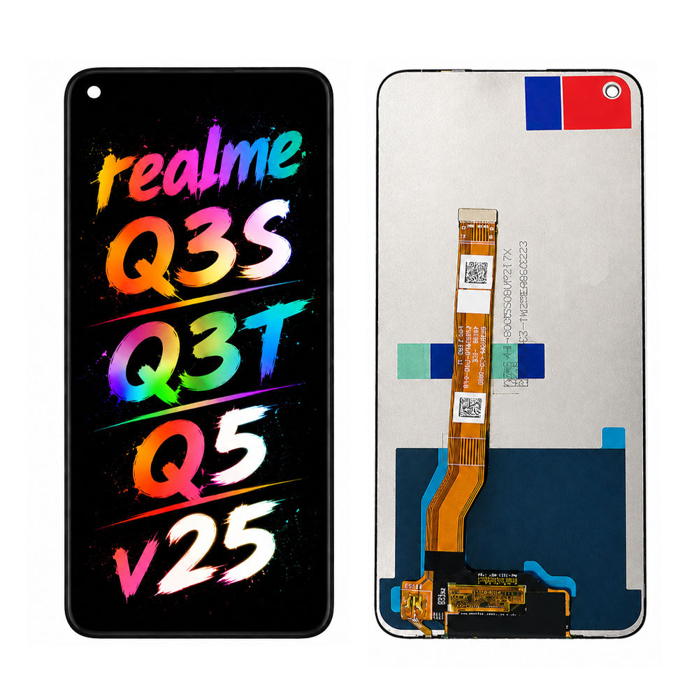 Compatible for Realme Q3s / Q3T / Q5 / V25 Screen Assembly Replacement — High Brightness Display with Accurate Color Reproduction