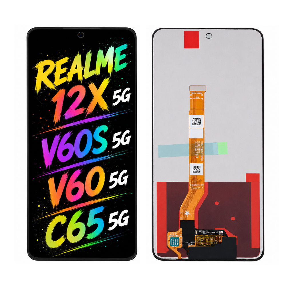 Compatible for Realme 12X 5G / V60s 5G / V60 5G / C65 5G Screen Assembly Replacement — High Brightness & Vivid Color Display