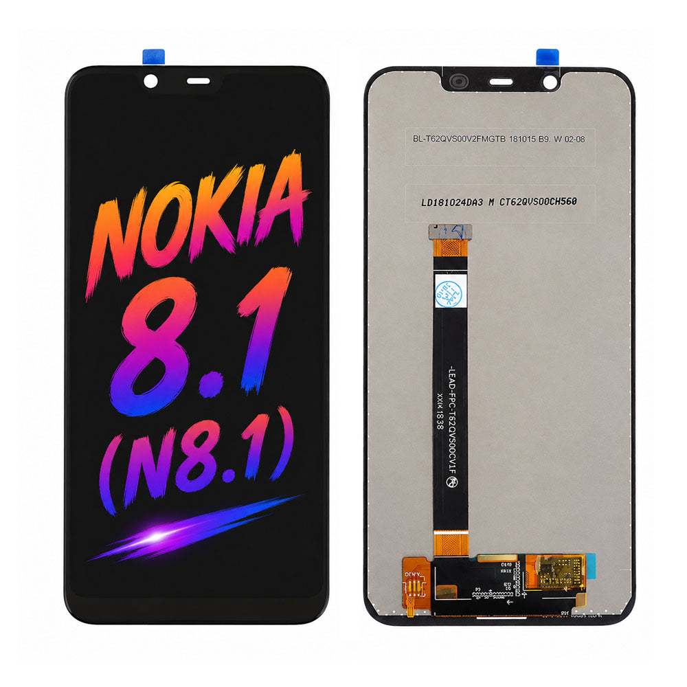 Nokia 8.1 (N8.1) Incell LCD Screen Assembly Replacement — Vivid Colors, High Brightness Display
