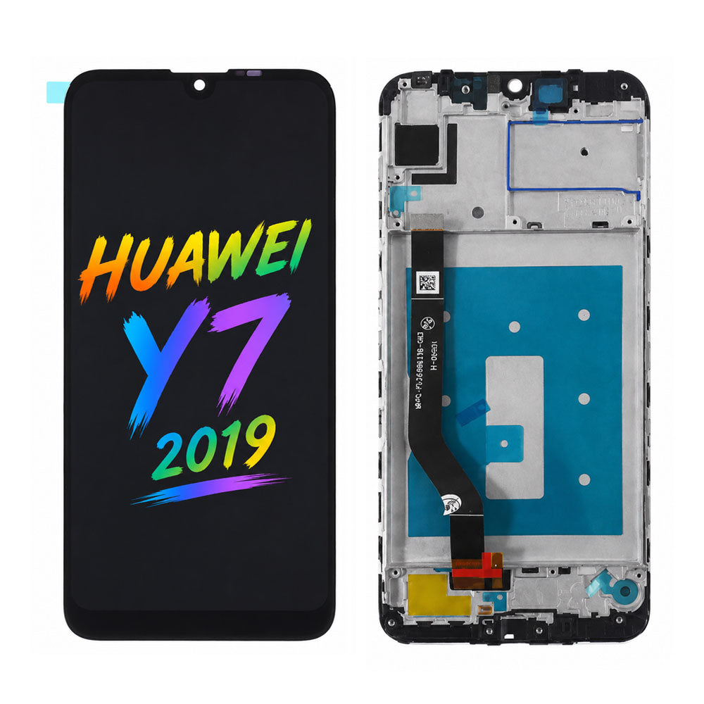 Compatible for Huawei Y7 2019 Screen Assembly Replacement — Original Pressed Display with Vivid Colors & High Brightness