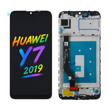 Compatible for Huawei Y7 2019 Screen Assembly Replacement — Original Pressed Display with Vivid Colors & High Brightness