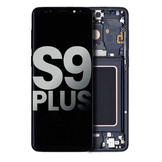Original Samsung Galaxy S9 Plus AMOLED Display Assembly with Frame Full Screen Replacement Touch Digitizer Genuine OEM Quality Repair Component