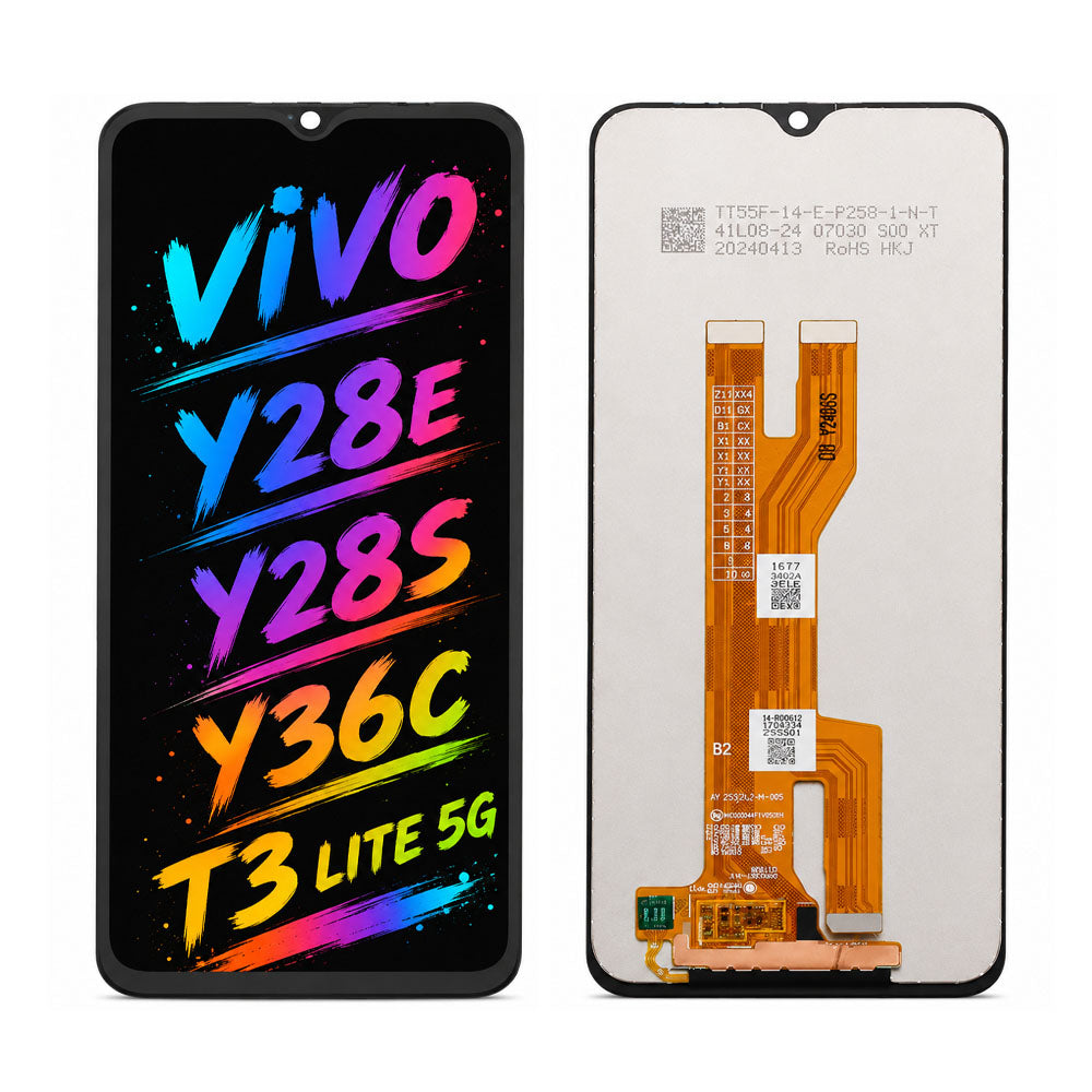 Compatible for Vivo Y28E / Y28S / Y36C / Vivo T3 Lite 5G Screen Assembly Replacement — High Brightness & Vivid Color Display