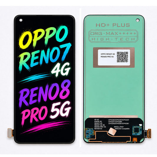 Compatible for OPPO Reno7 4G / Reno8 Pro 5G Screen Assembly Replacement — High Brightness & Vivid Color Display