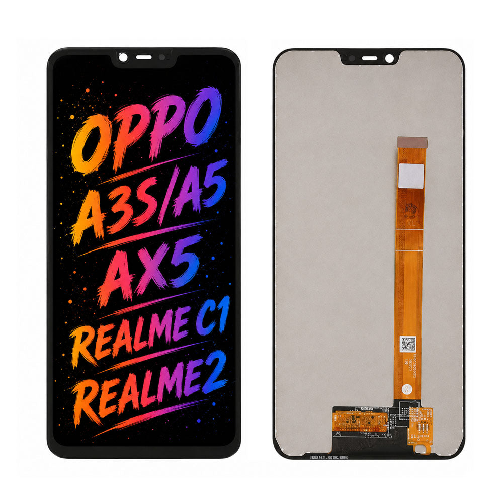 Compatible for OPPO A3S / A5 / AX5 / Realme C1 / Realme 2 Screen Assembly Replacement — High Brightness & Clear Color Display