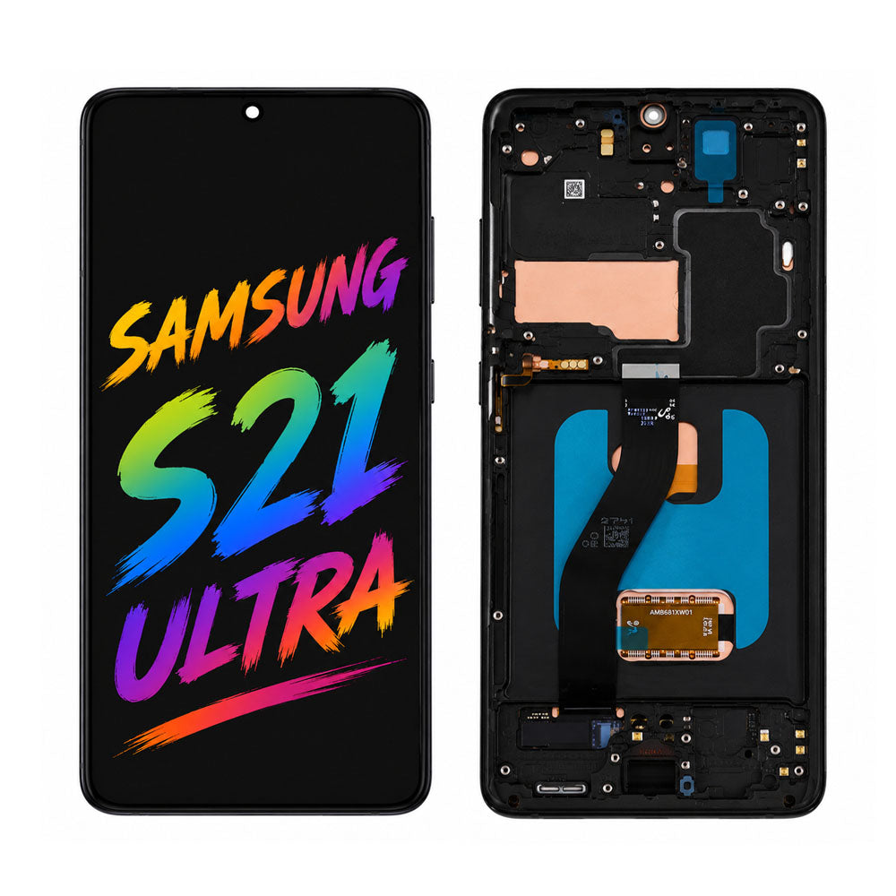 Samsung Galaxy S21 Ultra OLED Screen Replacement — Soft Flexible Display Assembly (G998)