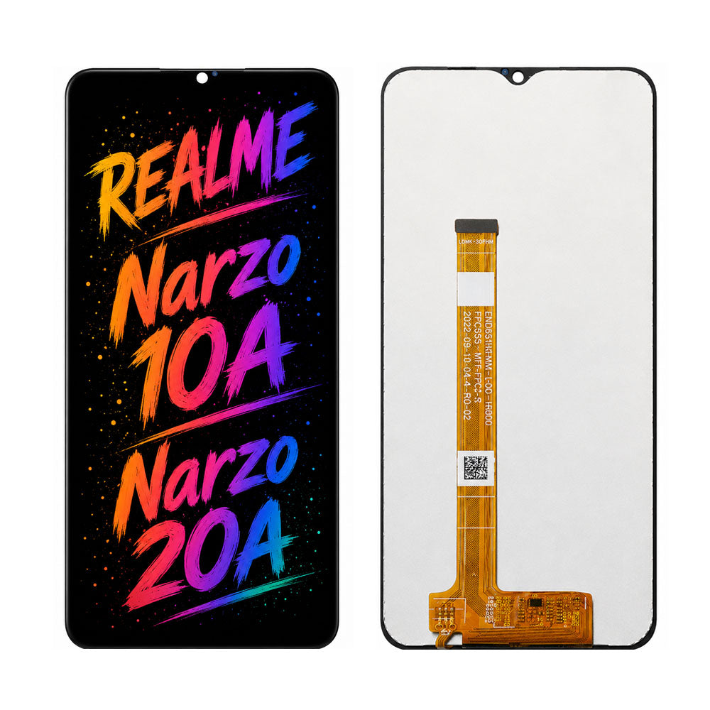 Compatible for Realme Narzo 10A / Narzo 20A Screen Assembly Replacement — Bright Display & Clear Color Performance