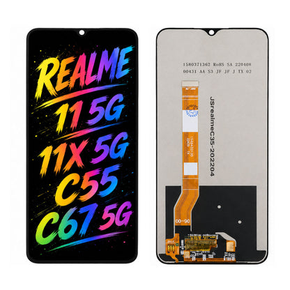 Compatible for Realme 11 5G / 11X 5G / C55 / C67 5G Screen Assembly Replacement — High Brightness & Vivid Color Display