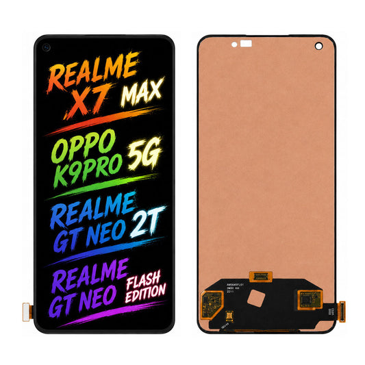 Compatible with Realme X7 Max / OPPO K9 Pro 5G / Realme GT Neo 2T / Realme GT Neo Flash Edition Screen Assembly Replacement — High Brightness & Vivid Color Display