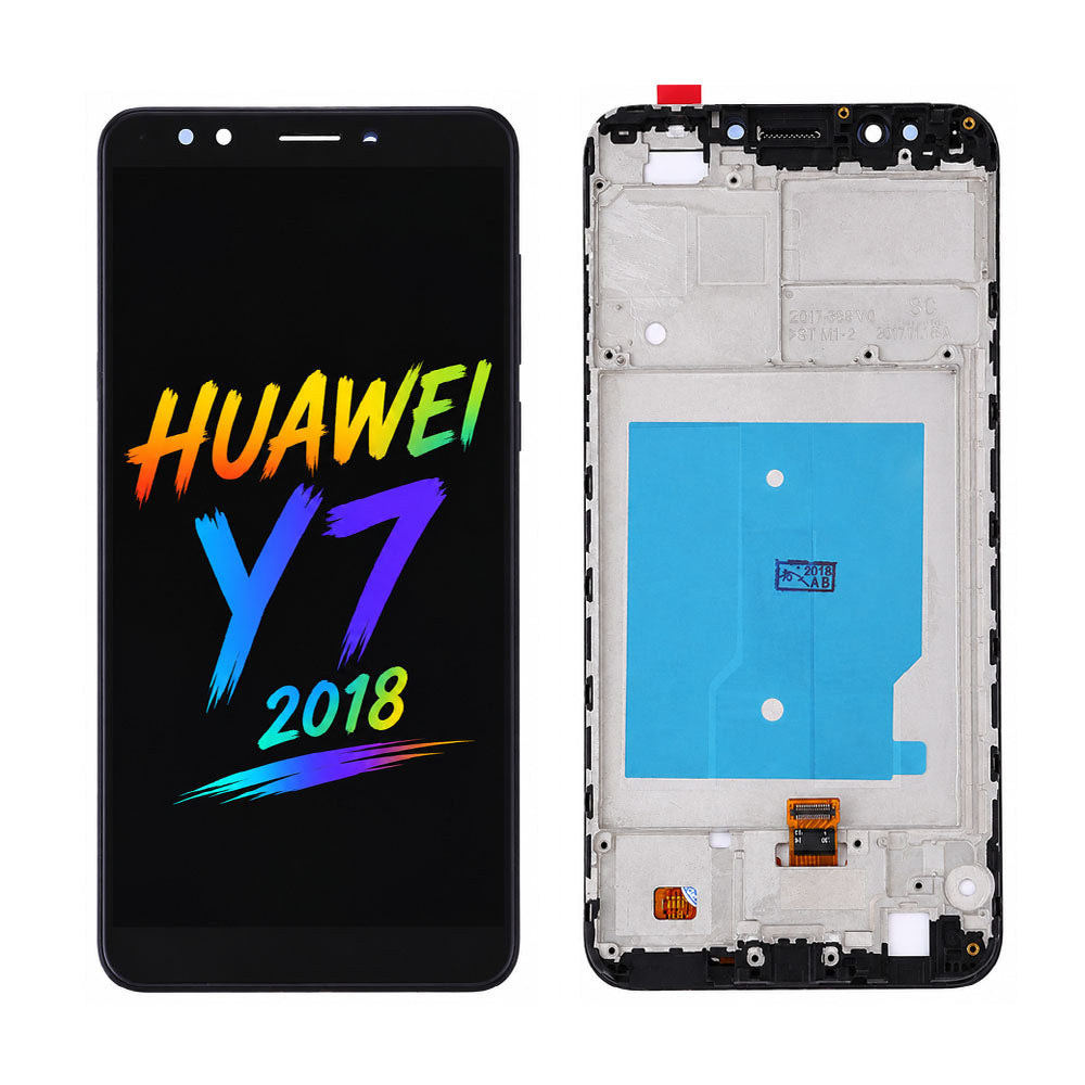 Huawei Y7 2018 LCD Screen Assembly — Original Pressed Replacement with High Brightness & Natural Color Display