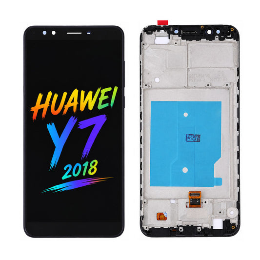 Huawei Y7 2018 LCD Screen Assembly — Original Pressed Replacement with High Brightness & Natural Color Display