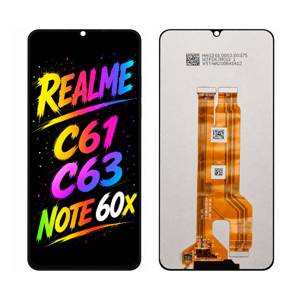 Compatible for Realme C61 / C63 / Note 60X Screen Assembly Replacement — High Brightness & Clear Color Display