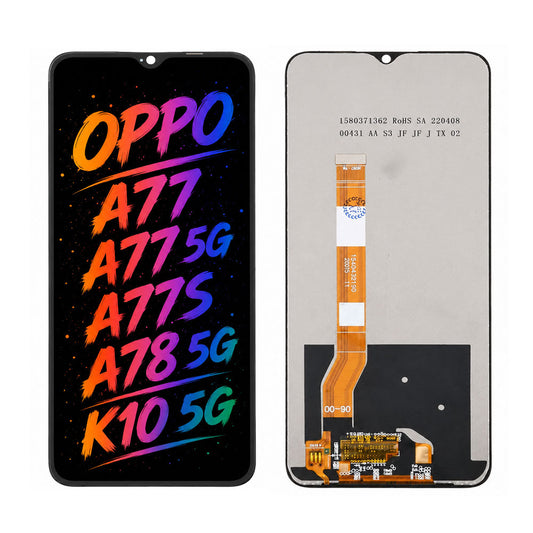 Compatible for OPPO A77 / A77 5G / A77S / A78 5G / K10 5G Screen Assembly Replacement — High Brightness & Vivid Color Display