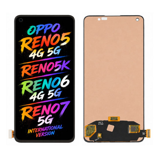 OPPO Reno5 4G/5G / Reno5 K / Reno6 4G/5G / Reno7 Global Version Screen Assembly Replacement — High Brightness & Vivid Color Display