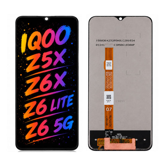 Compatible for Vivo iQOO Z5x / Z6x / Z6 Lite / Z6 5G Screen Assembly Replacement — High Brightness & Vivid Color Display