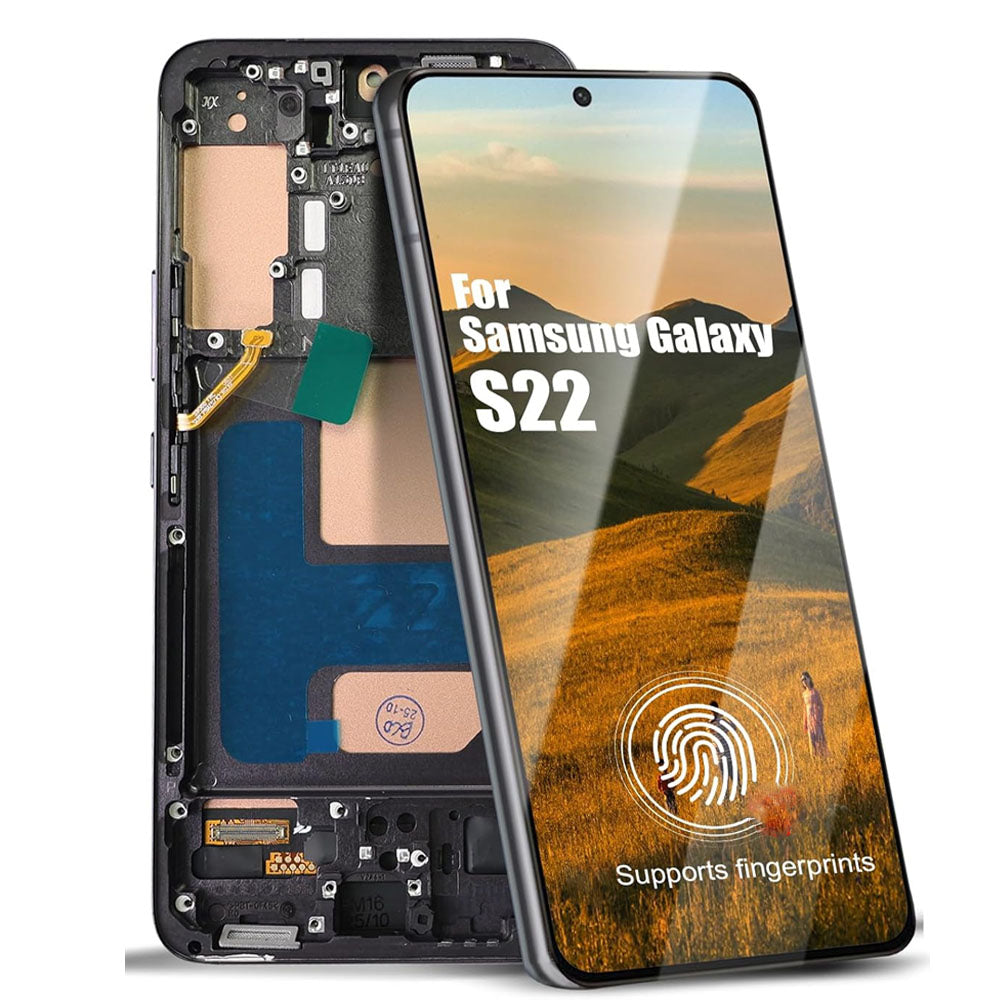 Original Samsung Galaxy S22 Screen Assembly with Frame — Genuine OEM Replacement for Perfect Fit