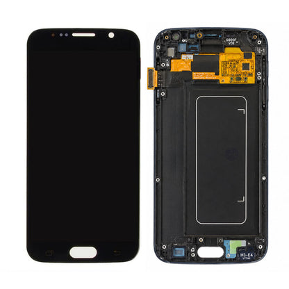 Original Samsung Galaxy S6 G920 AMOLED Display Assembly with Frame Complete Screen Replacement Touch Digitizer High Quality OEM Repair Part