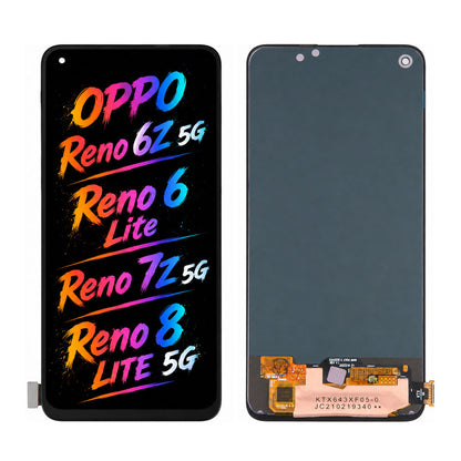 Compatible for OPPO Reno 6Z 5G / Reno 6 Lite / Reno 7Z 5G / Reno 8 Lite 5G Screen Assembly Replacement — High Brightness & Vivid Color Display