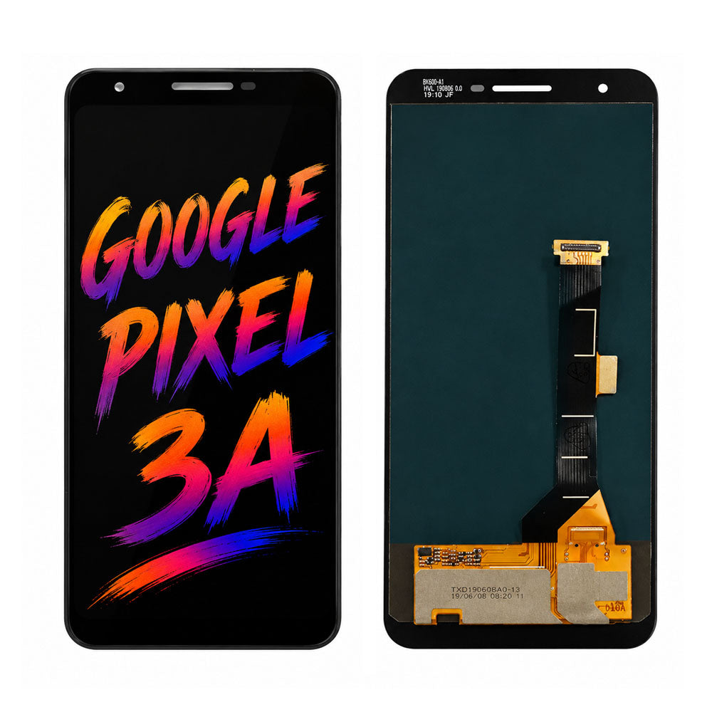 Google Pixel 3A Screen Assembly without Frame — Flex Cable Rebonded, True Color & High Brightness