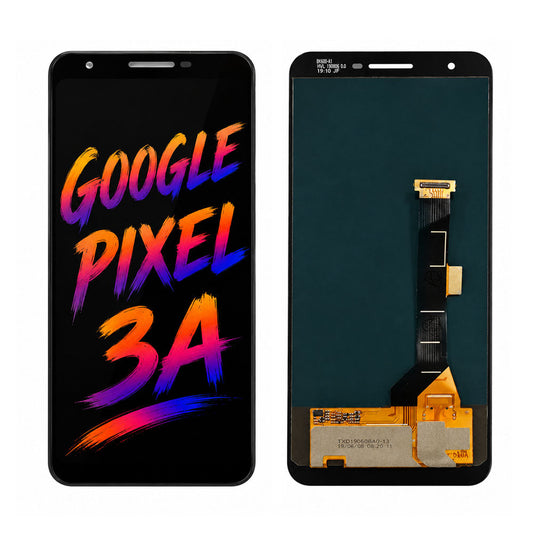 Google Pixel 3A Screen Assembly without Frame — Flex Cable Rebonded, True Color & High Brightness