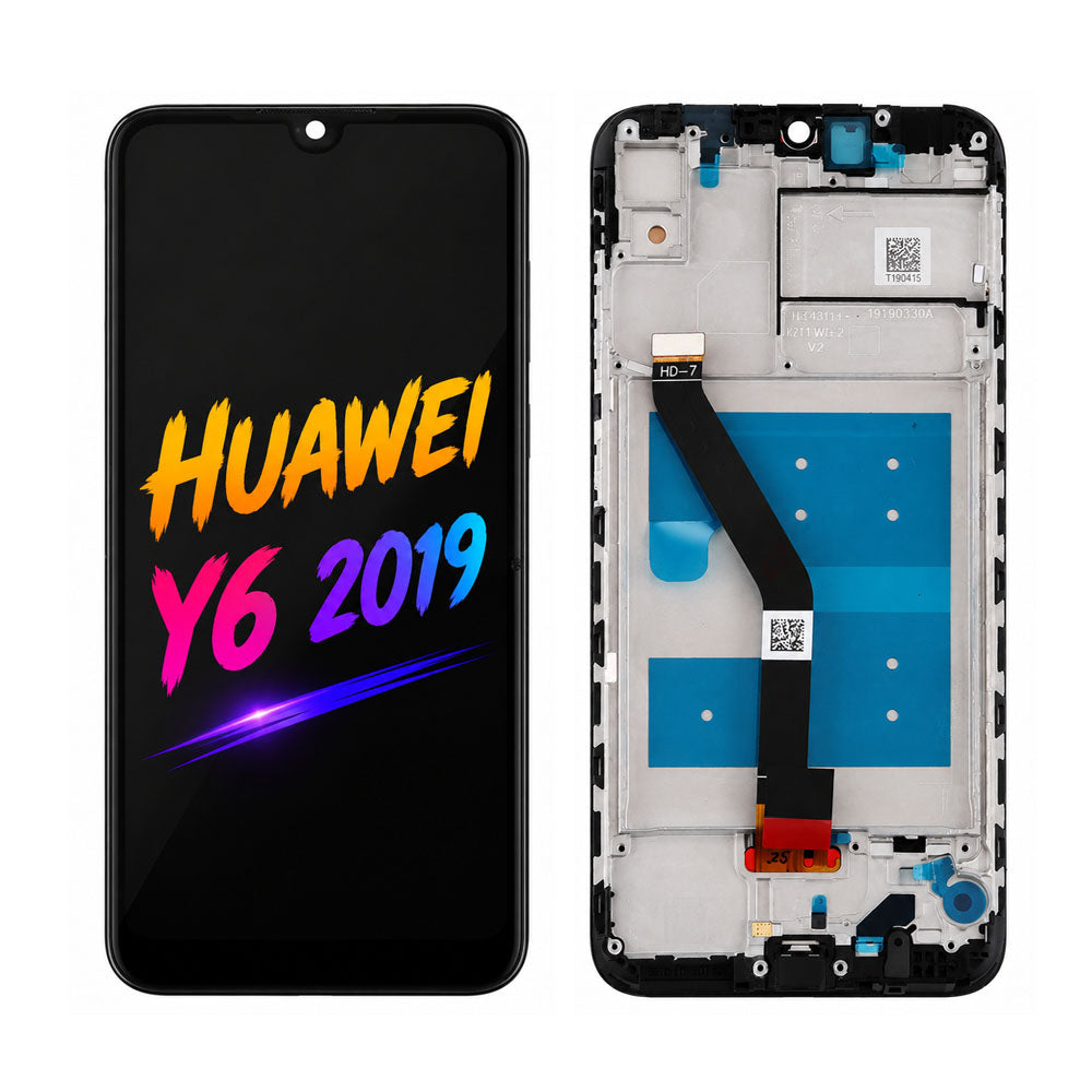 Huawei Y6 2019 LCD Screen Assembly — Original Pressed Replacement with Natural Color & High Brightness Display