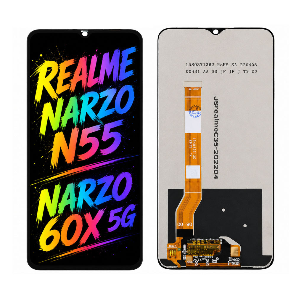 Compatible for Realme Narzo N55 / Narzo 60x 5G Screen Assembly Replacement — High Brightness & Vivid Color Display