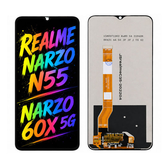Compatible for Realme Narzo N55 / Narzo 60x 5G Screen Assembly Replacement — High Brightness & Vivid Color Display