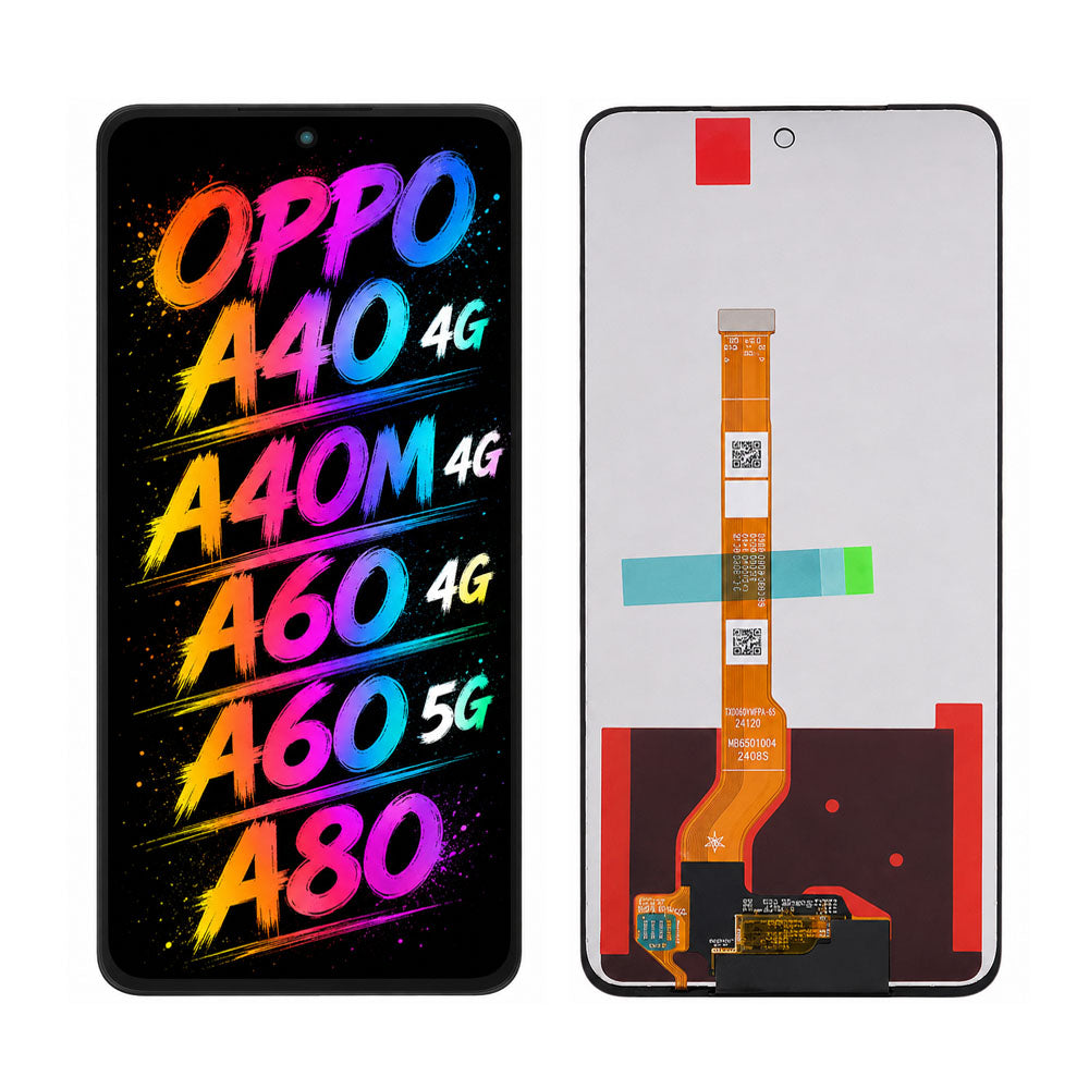 Compatible for OPPO A40 4G / A40M 4G / A60 4G / A60 5G / A80 Screen Assembly Replacement — High Brightness & Vivid Color Display