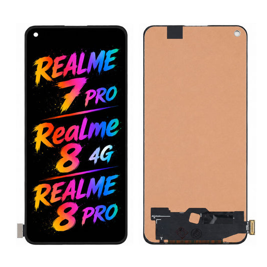 Compatible for Realme 7 Pro / Realme 8 4G / Realme 8 Pro Screen Assembly Replacement — High Brightness & Vivid Color Display