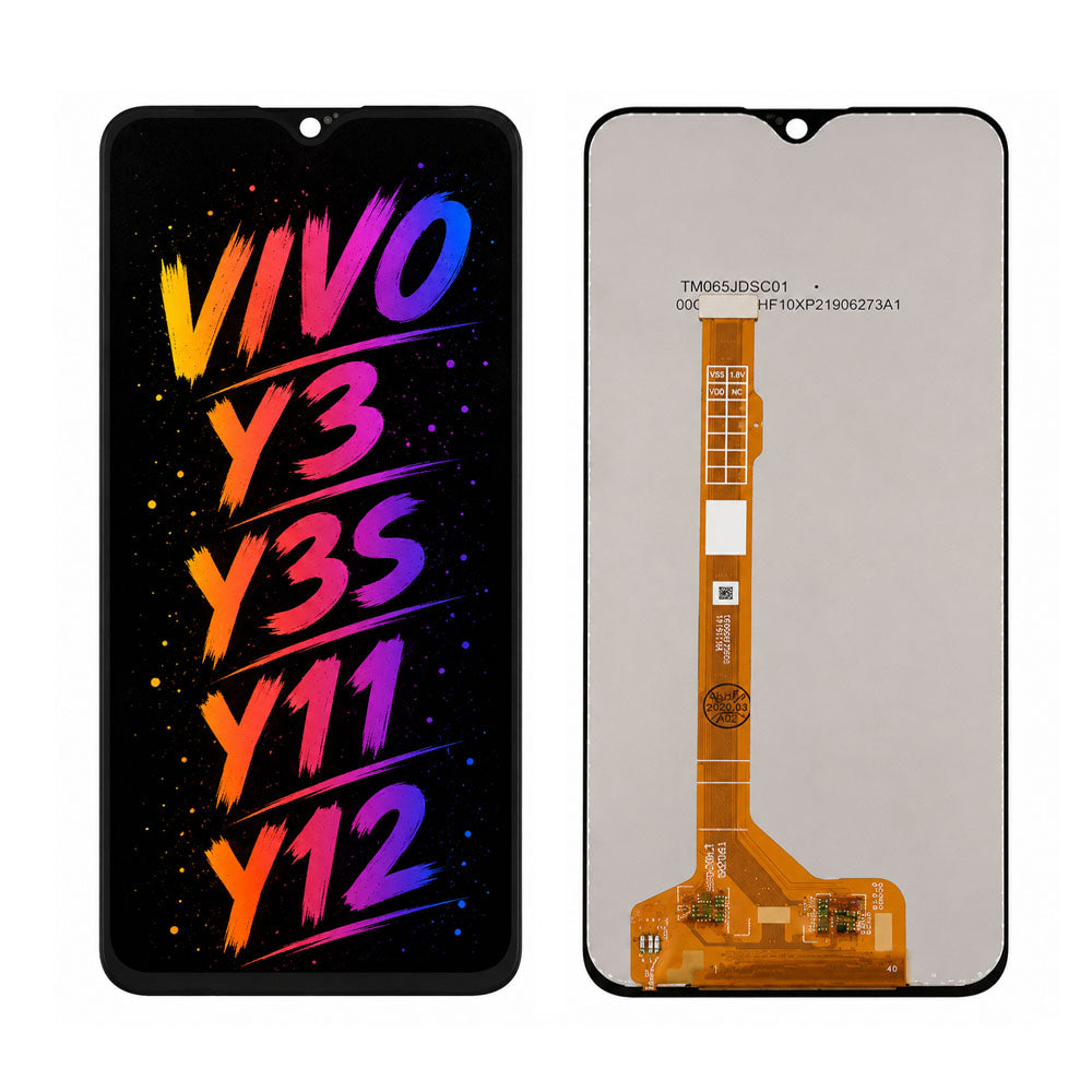 Compatible for Vivo Y3 / Y3S / Y11 / Y12 Screen Assembly Replacement — Bright Display & Clear Color Performance