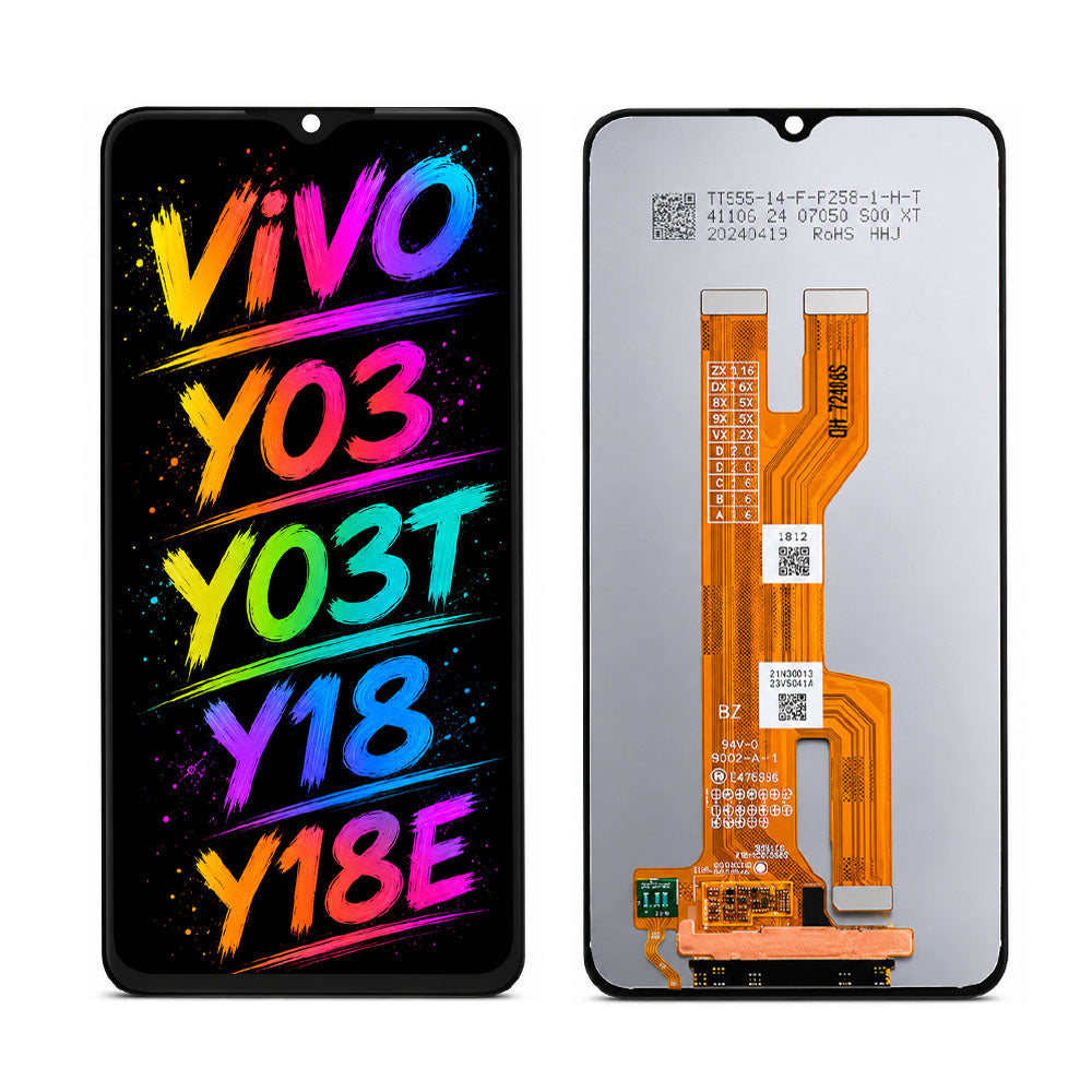 Compatible for Vivo Y18 / Y18E / Y03 / Y03T Screen Assembly Replacement — High Brightness & Clear Color Display