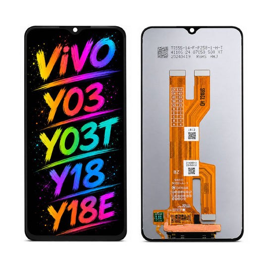 Compatible for Vivo Y18 / Y18E / Y03 / Y03T Screen Assembly Replacement — High Brightness & Clear Color Display