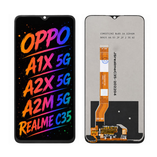 Compatible for OPPO A1x 5G / A2x 5G / A2m 5G / Realme C35 Screen Assembly Replacement — High Brightness & Clear Color Display